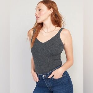 Old Navy V Neck Rib Knit Sweater Tank Top